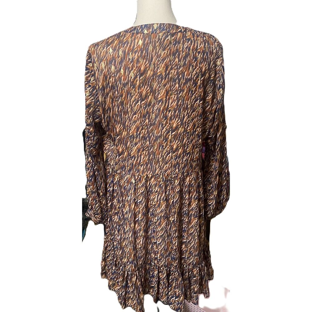 Vince Camuto Split Neck Long Sleeve Dress Size 10 - Picture 2 of 3